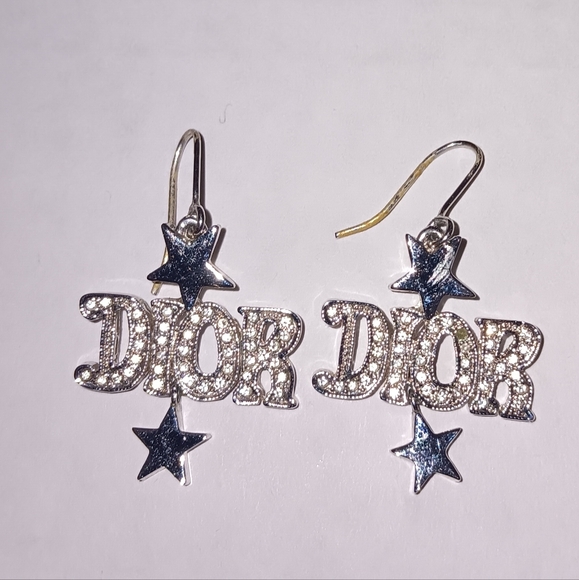 Christian Dior Vintage Y2K Rhinestome Star Earrings